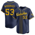 Friene M.Brewers #53 Brandon Woodruff Player Navy Home Limited Stitched Jerseys