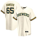 Friene M.Brewers #65 Nestor Cortes Player Cream Home Game Stitched Jerseys