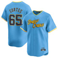 Friene M.Brewers #65 Nestor Cortes Player Light Blue City Connect Home Limited Stitched Jerseys