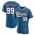 Friene M.Brewers #99 Gary Sanchez Player Blue 2026 City Connect Home Limited Elite Stitched Jerseys