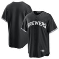 Friene M.Brewers ## Brewers Blank Player Black Game Home Stitched Jerseys