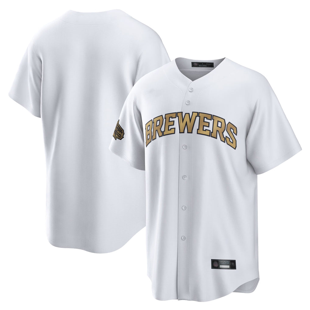 Friene M.Brewers ## Brewers Blank Player Gold Home Game Stitched Jerseys