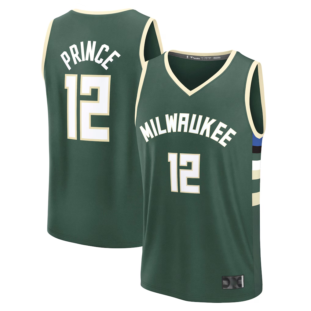 Friene M.Bucks #12 Taurean Prince  Hunter Green Fast Break Replica Player Jerseys - Icon Edition