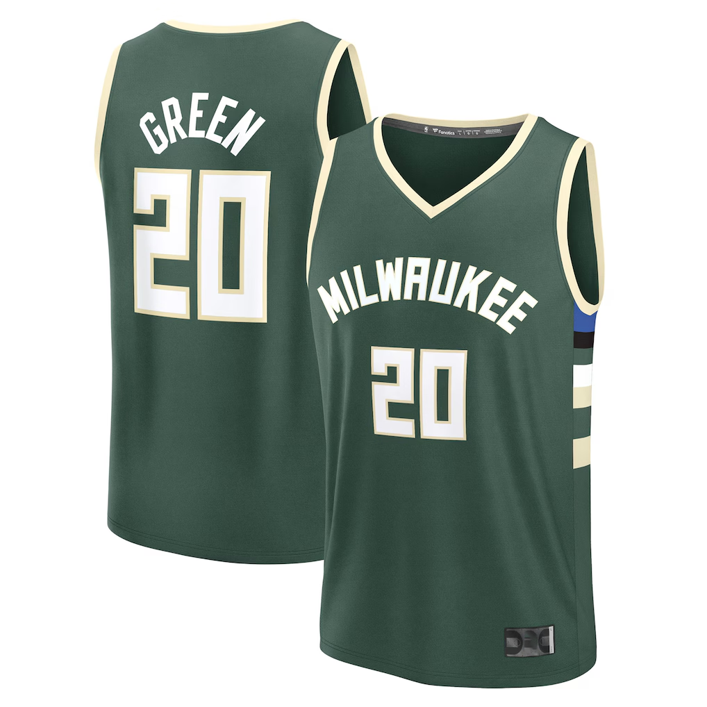 Friene M.Bucks #20 A.J. Green  Hunter Green Fast Break Replica Player Jerseys - Icon Edition