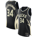 Friene M.Bucks #34 Giannis Antetokounmpo  Black Authentic Player Jerseys - Statement Edition