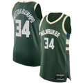Friene M.Bucks #34 Giannis Antetokounmpo Hunter Green Authentic Jerseys - Icon Edition