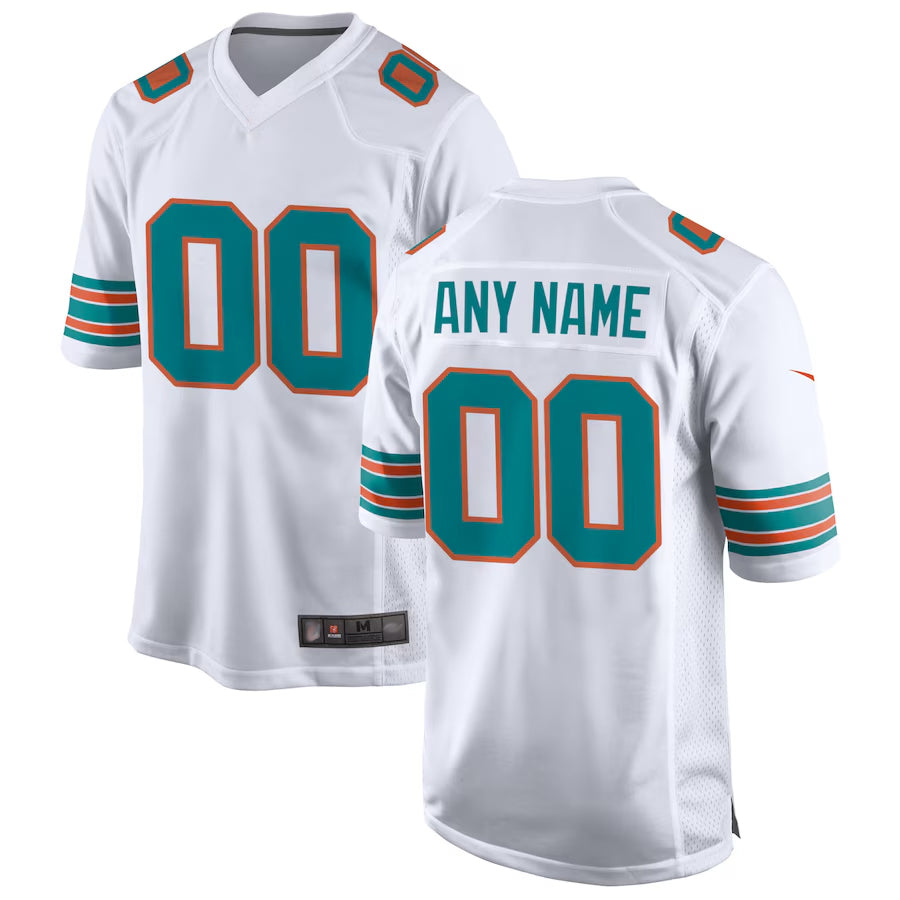 Friene Custom M.Dolphins Game Secondary Alternate Stitched Jerseys