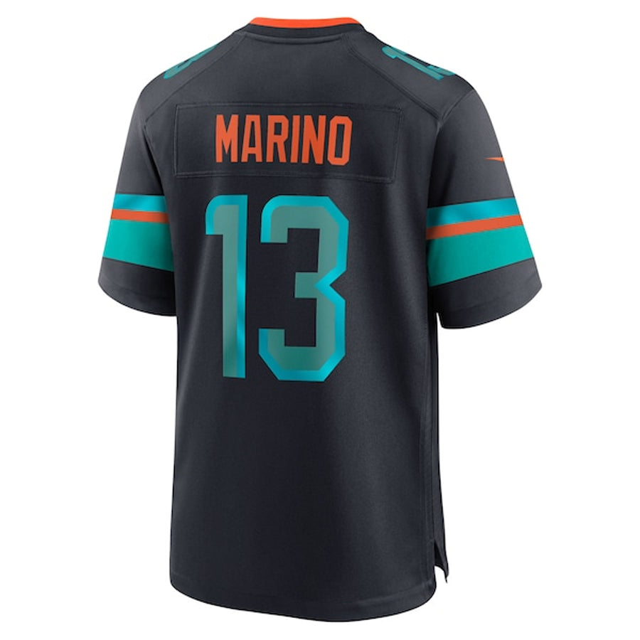 Friene M.Dolphins #13 Dan Marino Player Blue Rivalries Collection Game Stitched Jerseys
