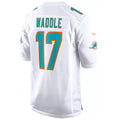 Friene M.Dolphins #17 Jaylen Waddle Player White Home Game Stitched Jerseys