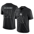 Friene M.Dolphins #28 De¡¯Von Achane Player Black RFLCTV Limited Stitched Jerseys