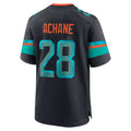 Friene M.Dolphins #28 De¡¯Von Achane Player Blue Rivalries Collection Game Stitched Jerseys