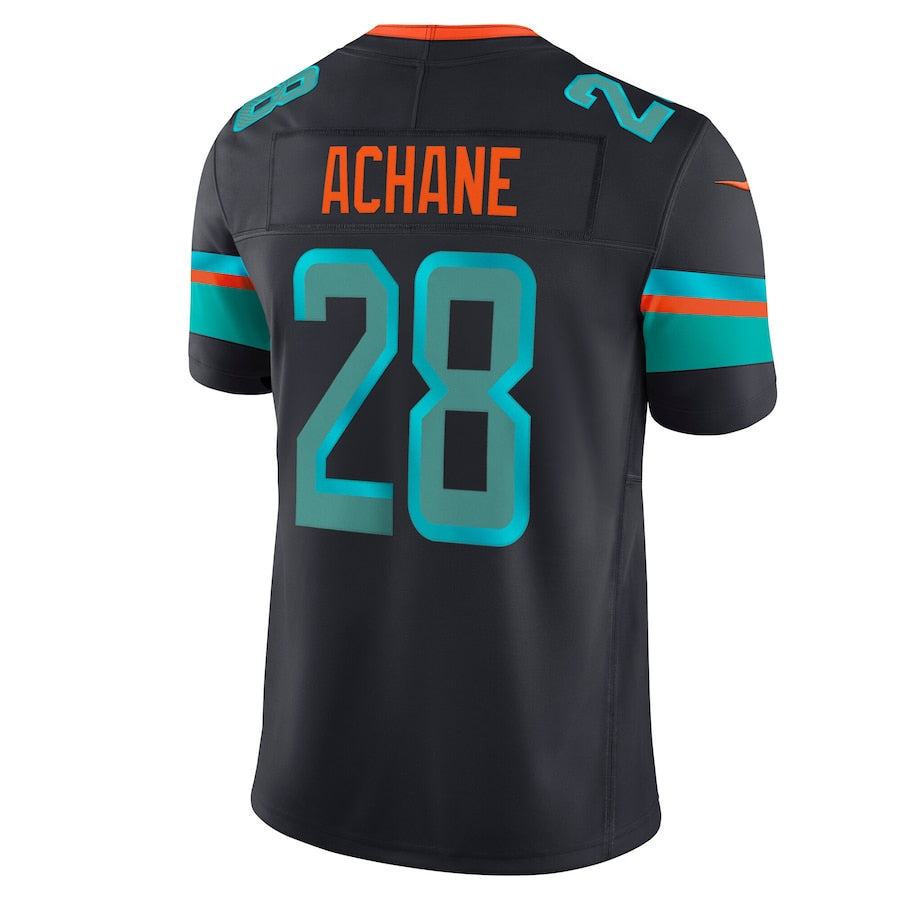 Friene M.Dolphins #28 De¡¯Von Achane Player Blue Rivalries Collection Vapor Limited Stitched Jerseys
