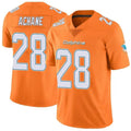 Friene M.Dolphins #28 De¡¯Von Achane Player Orange Vapor Limited Stitched Jerseys