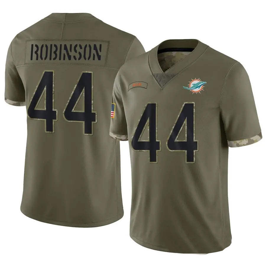 Friene M.Dolphins #44 Chop Robinson Player Salute To Service Olive Stitched Jerseys