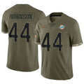 Friene M.Dolphins #44 Chop Robinson Player Salute To Service Olive Stitched Jerseys