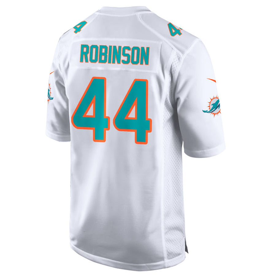 Friene M.Dolphins #44 Chop Robinson Player White Home Game Stitched Jerseys