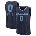 Friene M.Grizzlies #0 Jaylen Wells Navy Fast Break Replica Player Stitched Jerseys- Icon Edition