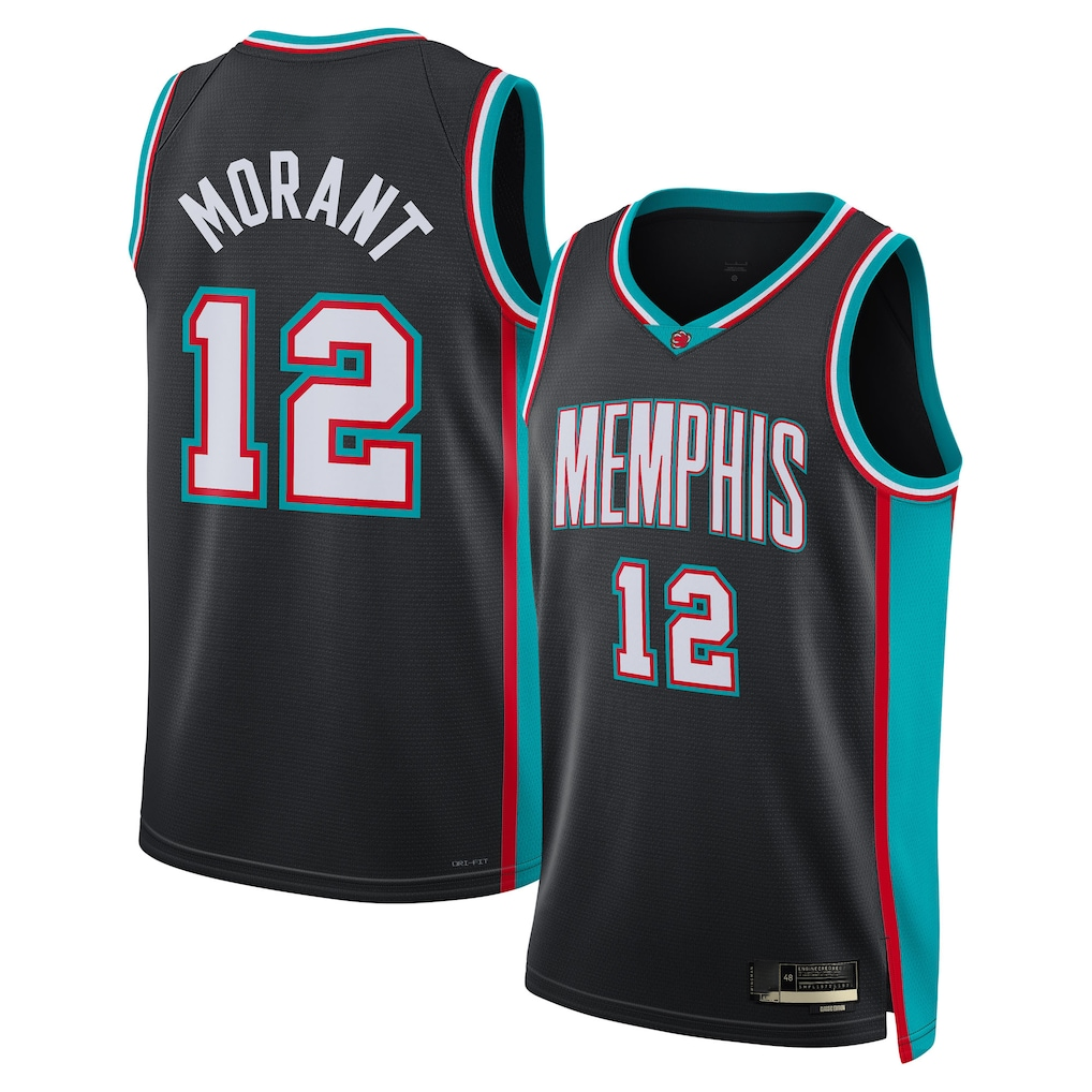 Friene M.Grizzlies #12 Ja Morant Black Swingman Stitched Jerseys- Classic Edition
