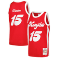 Friene M.Grizzlies #15 Vince Carter Mitchell & Ness Red 201516 Hardwood Classics Swingman Stitched Jerseys