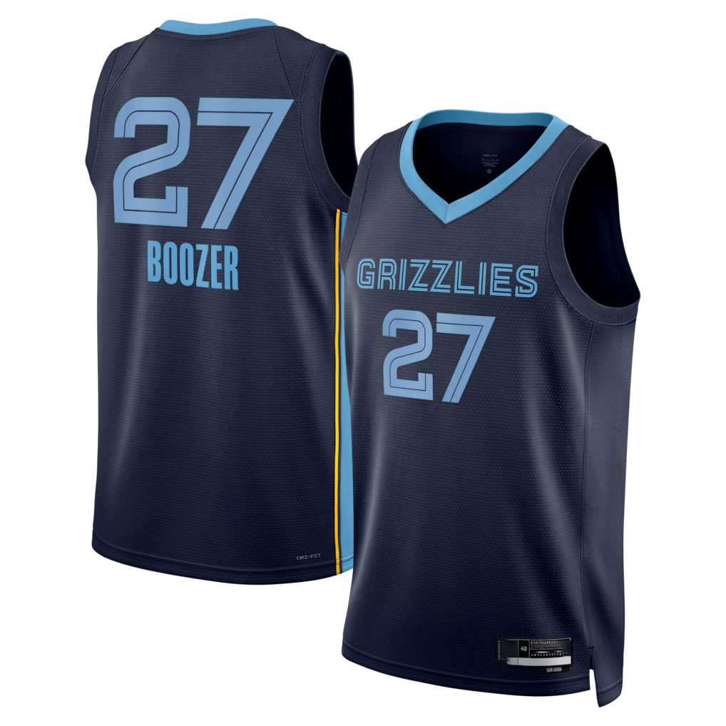 Friene M.Grizzlies #27 Cameron Boozer Navy 2026 Draft Swingman Stitched Jerseys- Icon Edition