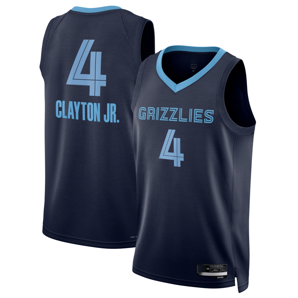 Friene M.Grizzlies #4 Walter Clayton Jr. Navy Swingman Stitched Jerseys- Icon Edition