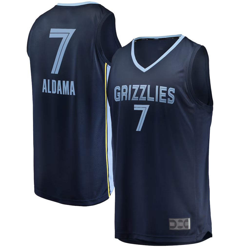 Friene M.Grizzlies #7 Santi Aldama Navy Fast Break Replica Stitched Jerseys- Icon Edition