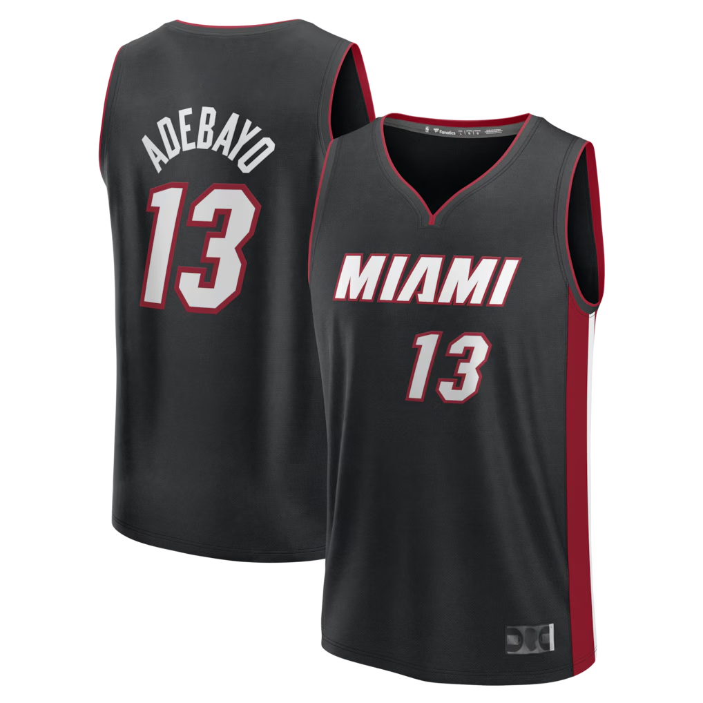 Friene M.Heat #13 Bam Adebayo Black Fast Break Replica Jerseys - Icon Edition