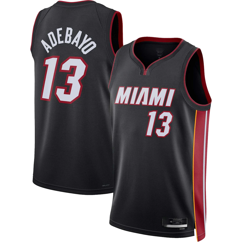 Friene M.Heat #13 Bam Adebayo kounmpo Black Fast Break Jerseys - Icon Edition