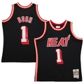 Friene M.Heat #1 Chris Bosh Mitchell & Ness Black 201314 Hardwood Classics Swingman Jerseys