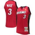 Friene M.Heat #3 Dwyane Wade Mitchell & Ness Red 2005-06 Hardwood Classics Authentic Jerseys
