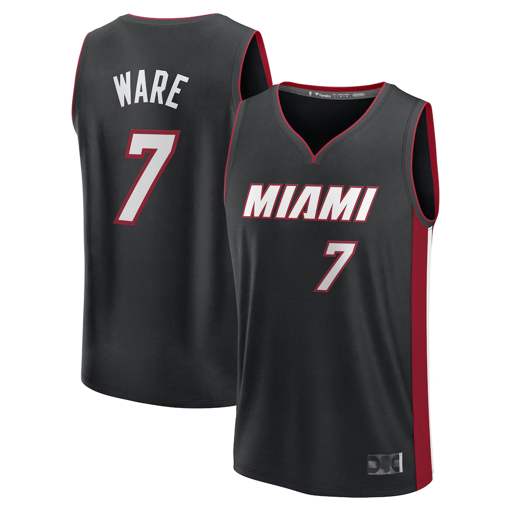 Friene M.Heat #7 Kel'el Ware Black Fast Break Replica Player Jerseys - Icon Edition