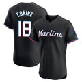 Friene M.Marlins #18 Griffin Conine Player Black Vapor Home Limited Elite Stitched Jerseys