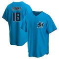 Friene M.Marlins #18 Griffin Conine Player Blue Home Game Stitched Jerseys
