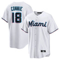 Friene M.Marlins #18 Griffin Conine Player White  Home Game Stitched Jerseys