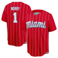 Friene M.Marlins #1 Connor Norby Player Red City Connect Home Game Stitched Jerseys