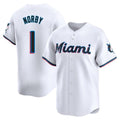 Friene M.Marlins #1 Connor Norby Player White  Home Limited Stitched Jerseys