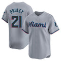 Friene M.Marlins #21 Graham Pauley Player Gray Home Limited Stitched Jerseys