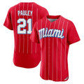 Friene M.Marlins #21 Graham Pauley Player Red City Connect Home Limited Elite Stitched Jerseys