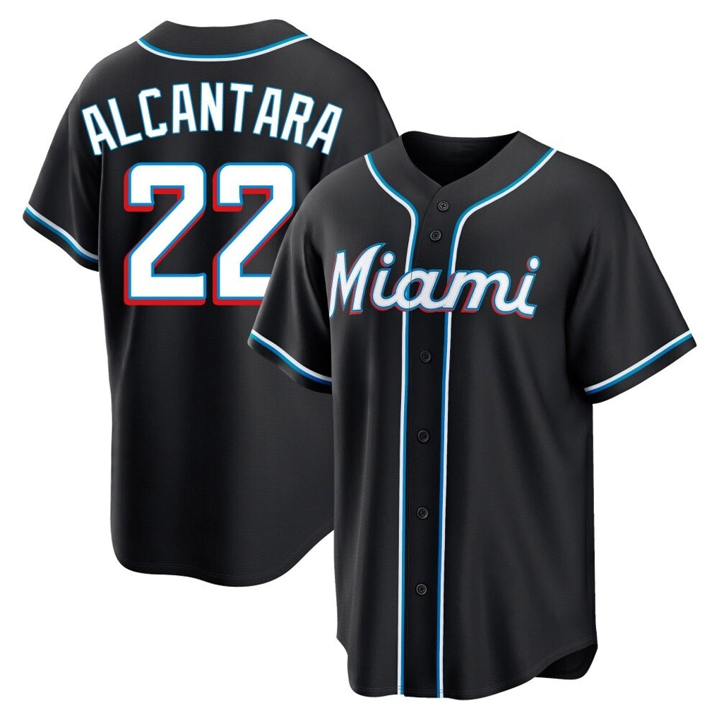 Friene M.Marlins #22 Sandy Alcantara Player Black City Connect Home Limited Stitched Jerseys