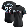 Friene M.Marlins #22 Sandy Alcantara Player Black Vapor Home Limited Elite Stitched Jerseys