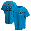 Friene M.Marlins #22 Sandy Alcantara Player Blue Home Game Stitched Jerseys