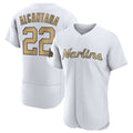 Friene M.Marlins #22 Sandy Alcantara Player Gold  Home Limited Elite Stitched Jerseys
