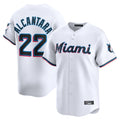 Friene M.Marlins #22 Sandy Alcantara Player White  Home Limited Stitched Jerseys