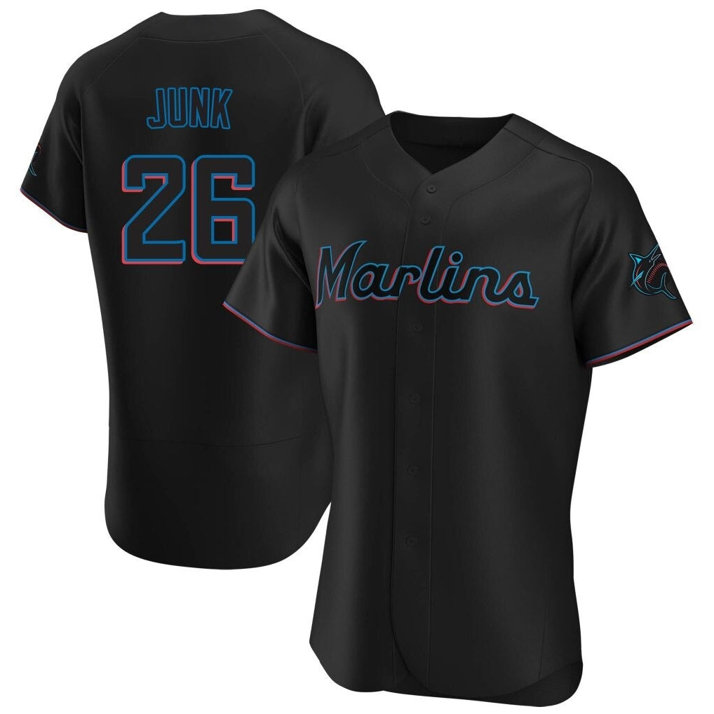 Friene M.Marlins #26 Janson Junk Player Black Home Limited Elite Stitched Jerseys