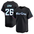 Friene M.Marlins #26 Janson Junk Player Black  Home Limited Stitched Jerseys