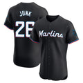 Friene M.Marlins #26 Janson Junk Player Black Vapor Home Limited Elite Stitched Jerseys