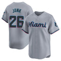 Friene M.Marlins #26 Janson Junk Player Gray Home Limited Stitched Jerseys