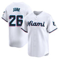 Friene M.Marlins #26 Janson Junk Player White  Home Limited Elite Stitched Jerseys