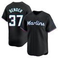 Friene M.Marlins #37 Anthony Bender Player Black  Home Limited Stitched Jerseys