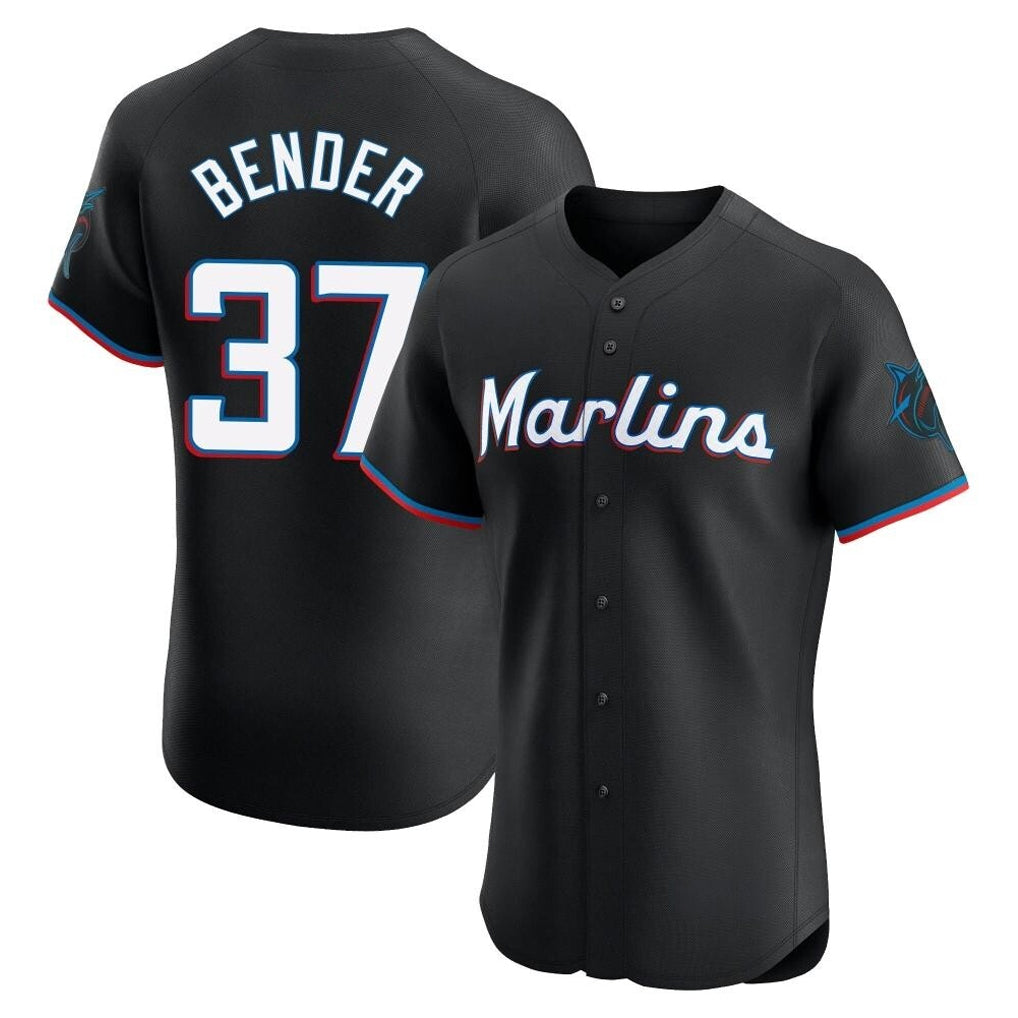 Friene M.Marlins #37 Anthony Bender Player Black Vapor Home Limited Elite Stitched Jerseys